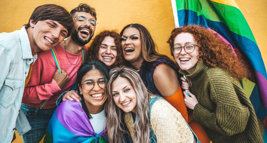 employees celebrating pride